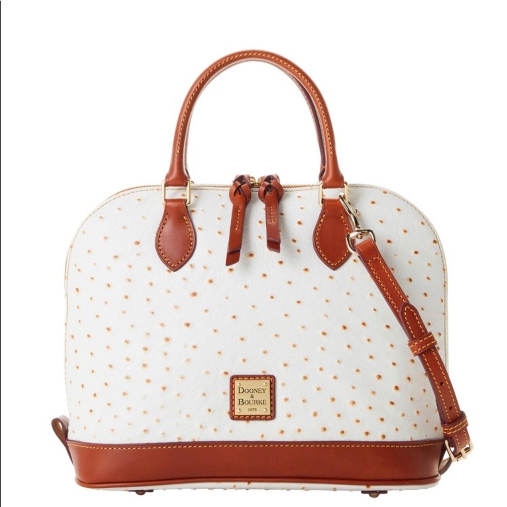 Dooney & Bourke Ostrich Zip Zip Satchel